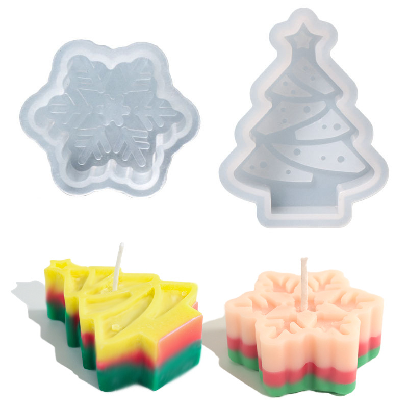 DIY Drip Mold Christmas Snowflake Candle Silicone Mold Plaster Aromatherapy Ornament