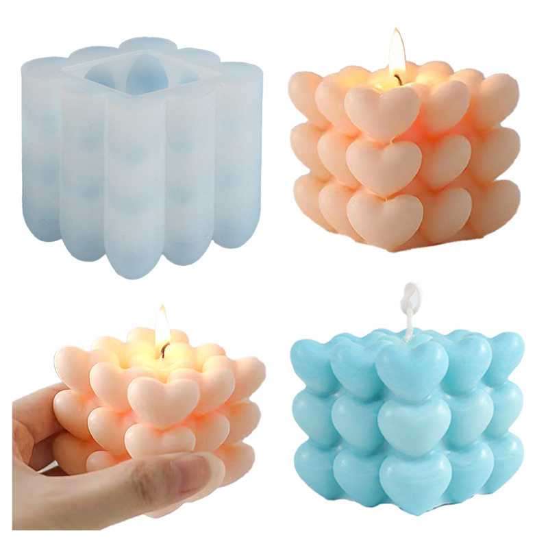 DIY Drip Mold Love Magic Cube Candle Aromatherapy Gift Silicone Molds