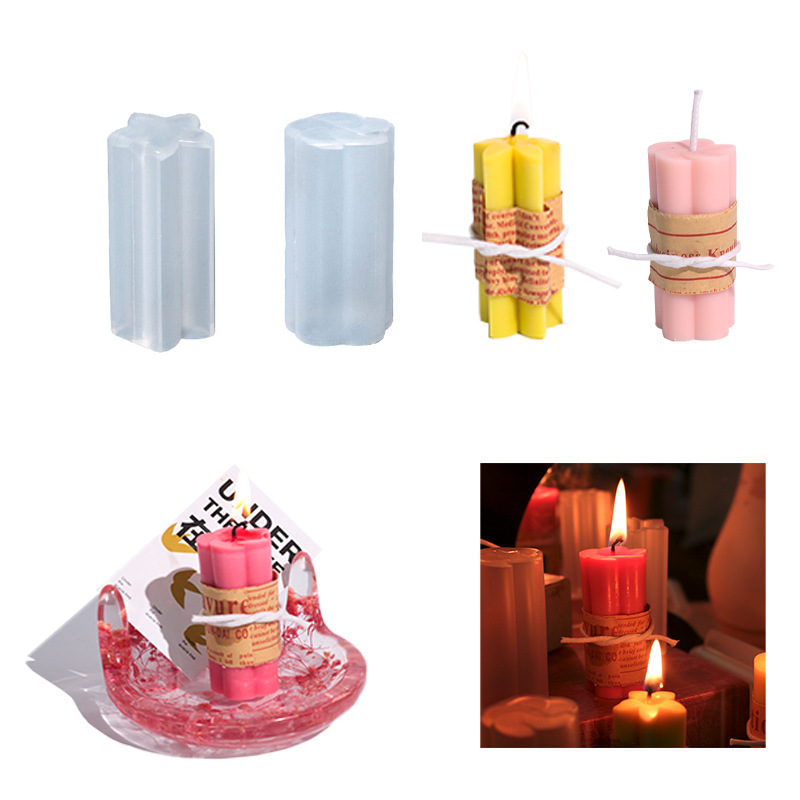 DIY Drip Mold Simple Cherry Blossom Aromatherapy Candle Mold Gift Candle Silicone Molds